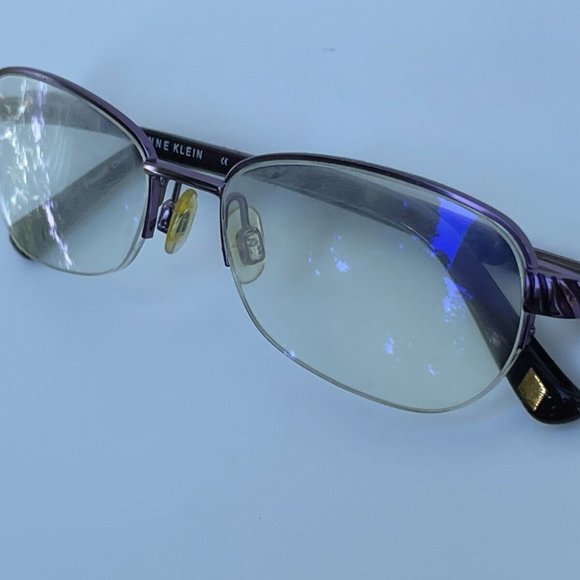 Anne Klein Women Eyeglasses Plum Tone Metal Frame AK5040 Glasses Frame 52[]17 - Picture 2 of 12